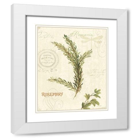 Aromantique II White Modern Wood Framed Art Print with Double Matting by Audit, Lisa
