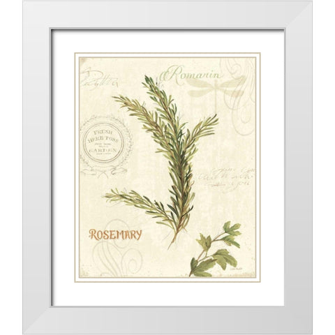Aromantique II White Modern Wood Framed Art Print with Double Matting by Audit, Lisa