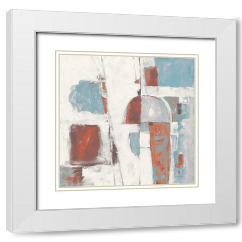 Down to the Street Cool White Modern Wood Framed Art Print with Double Matting by Schick, Mike