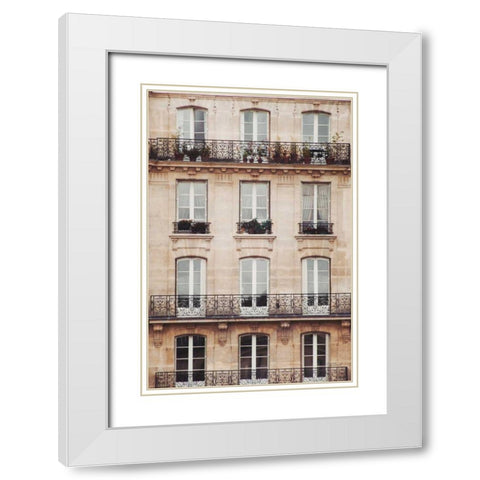 Across the Street II Neutral White Modern Wood Framed Art Print with Double Matting by Marshall, Laura
