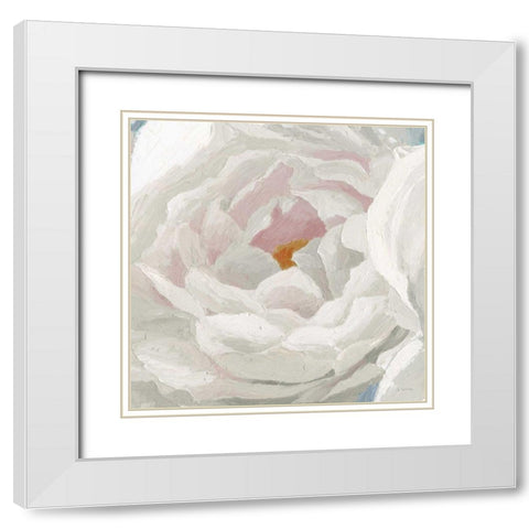 Essence of June Floral II White Modern Wood Framed Art Print with Double Matting by Wiens, James