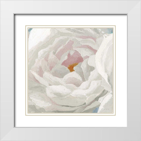 Essence of June Floral II White Modern Wood Framed Art Print with Double Matting by Wiens, James