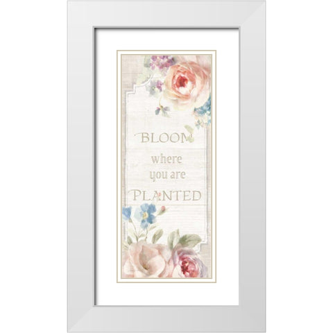 Cottage Garden VI on wood White Modern Wood Framed Art Print with Double Matting by Nai, Danhui