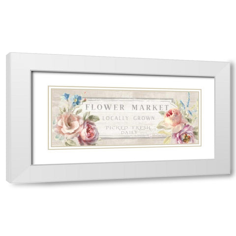 Cottage Garden VIII on wood White Modern Wood Framed Art Print with Double Matting by Nai, Danhui