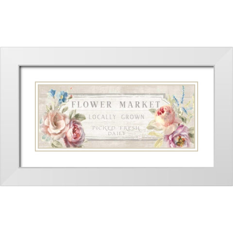Cottage Garden VIII on wood White Modern Wood Framed Art Print with Double Matting by Nai, Danhui