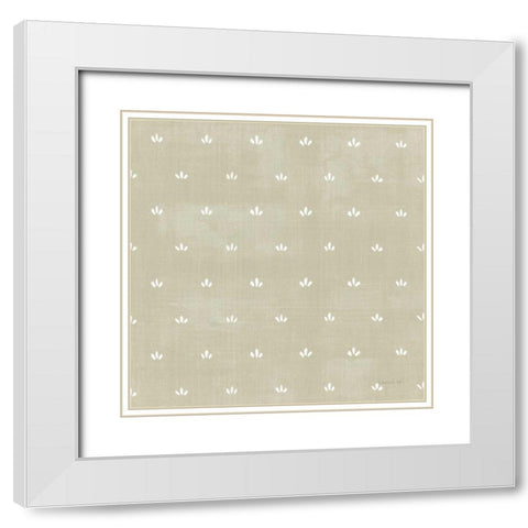 Cottage Garden Pattern VB White Modern Wood Framed Art Print with Double Matting by Nai, Danhui