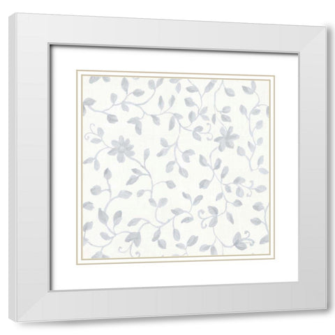 Cottage Garden Pattern VID White Modern Wood Framed Art Print with Double Matting by Nai, Danhui