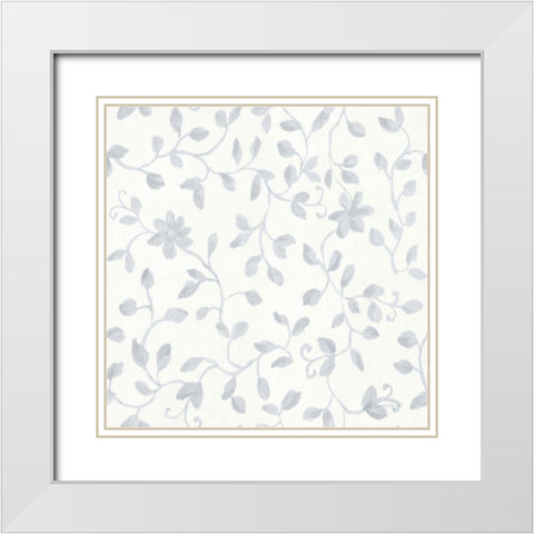 Cottage Garden Pattern VID White Modern Wood Framed Art Print with Double Matting by Nai, Danhui