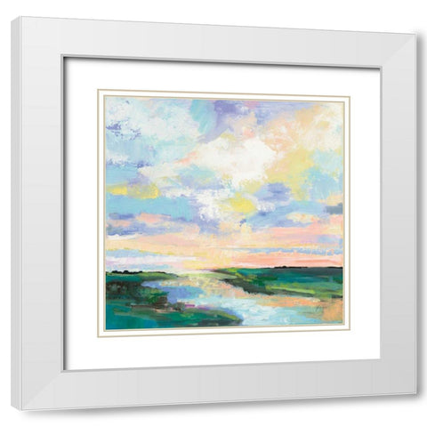 Mystic White Modern Wood Framed Art Print with Double Matting by Vertentes, Jeanette