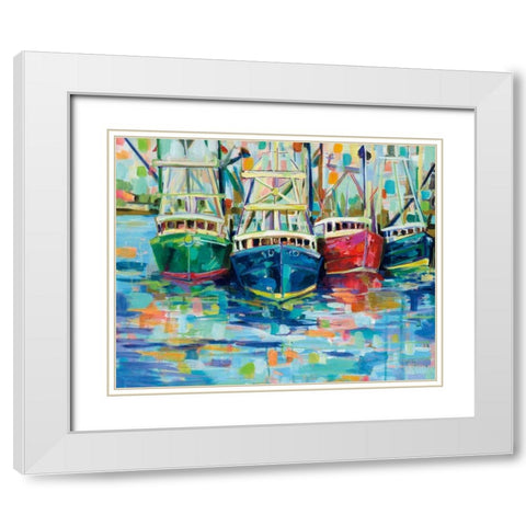 Crush at Black Rock White Modern Wood Framed Art Print with Double Matting by Vertentes, Jeanette