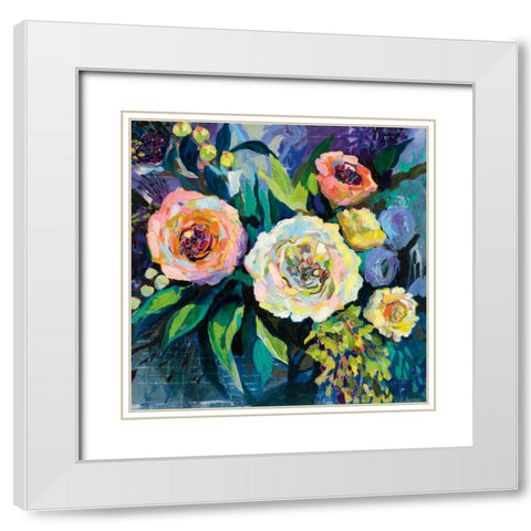 Walk in the Garden White Modern Wood Framed Art Print with Double Matting by Vertentes, Jeanette