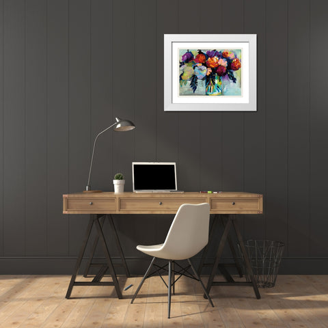 A Colorful Life White Modern Wood Framed Art Print with Double Matting by Vertentes, Jeanette