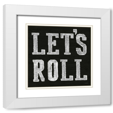 Lets Roll V White Modern Wood Framed Art Print with Double Matting by Wiens, James