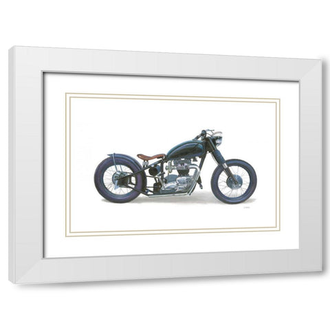 Lets Roll I White White Modern Wood Framed Art Print with Double Matting by Wiens, James