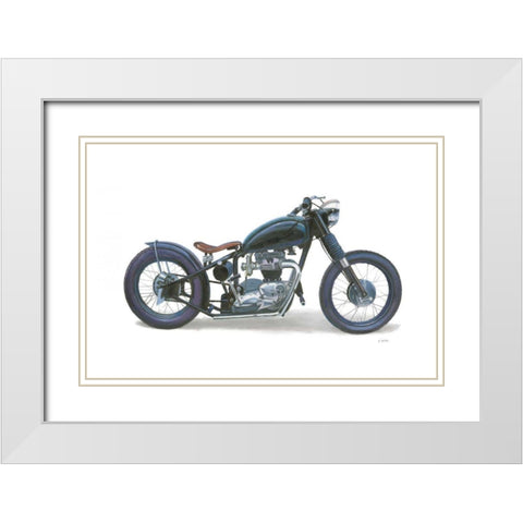 Lets Roll I White White Modern Wood Framed Art Print with Double Matting by Wiens, James