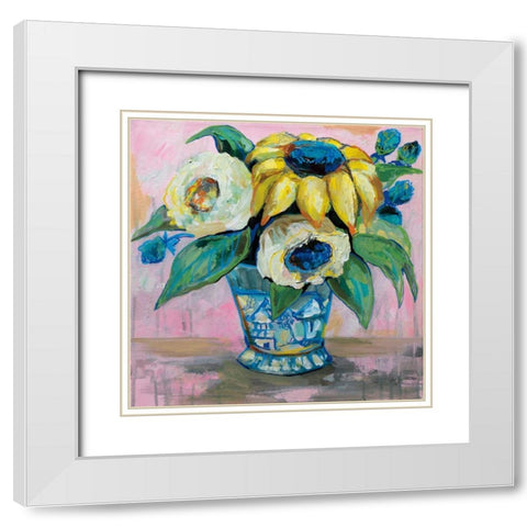 Ginger Jar II White Modern Wood Framed Art Print with Double Matting by Vertentes, Jeanette