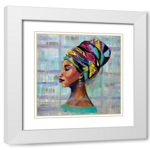 Fierce White Modern Wood Framed Art Print with Double Matting by Vertentes, Jeanette