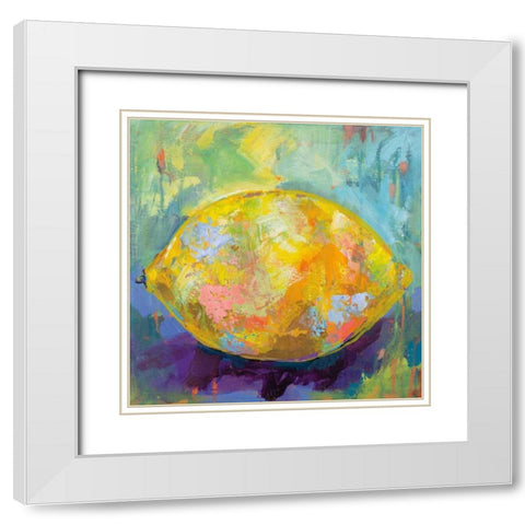 Lemon White Modern Wood Framed Art Print with Double Matting by Vertentes, Jeanette