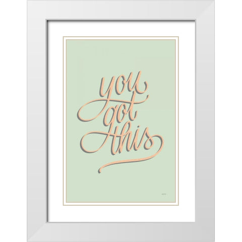 You Got This No Leaves White Modern Wood Framed Art Print with Double Matting by Thorns, Becky