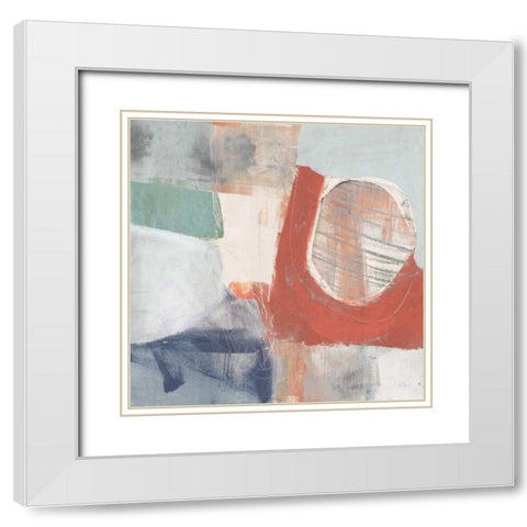 Fun Colors II Light White Modern Wood Framed Art Print with Double Matting by Davies, Jane