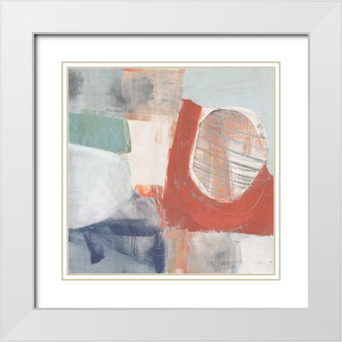 Fun Colors II Light White Modern Wood Framed Art Print with Double Matting by Davies, Jane