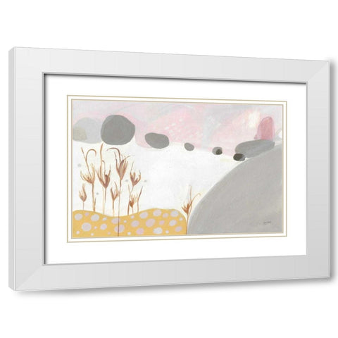 Creation Sings I White Modern Wood Framed Art Print with Double Matting by Mack, Lynn