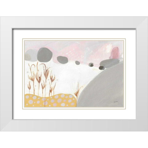 Creation Sings I White Modern Wood Framed Art Print with Double Matting by Mack, Lynn