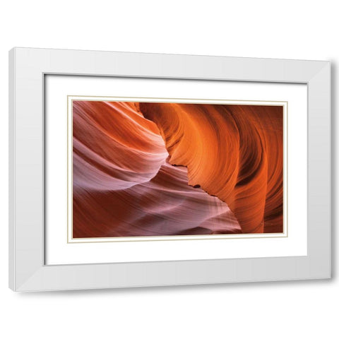 Lower Antelope Canyon I White Modern Wood Framed Art Print with Double Matting by Majchrowicz, Alan