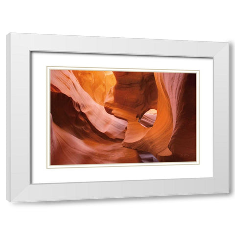 Lower Antelope Canyon II White Modern Wood Framed Art Print with Double Matting by Majchrowicz, Alan