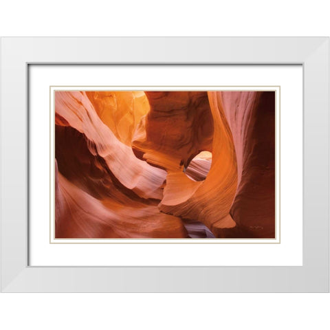 Lower Antelope Canyon II White Modern Wood Framed Art Print with Double Matting by Majchrowicz, Alan