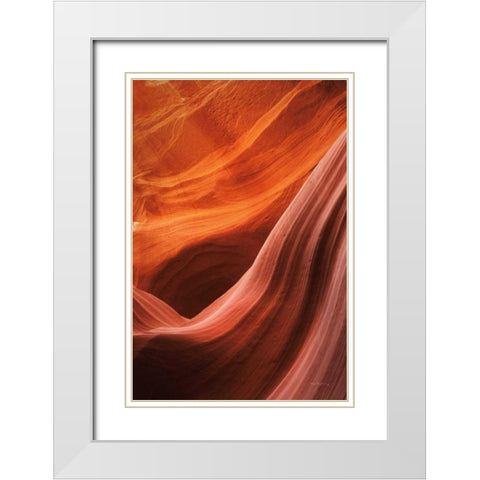 Lower Antelope Canyon V White Modern Wood Framed Art Print with Double Matting by Majchrowicz, Alan