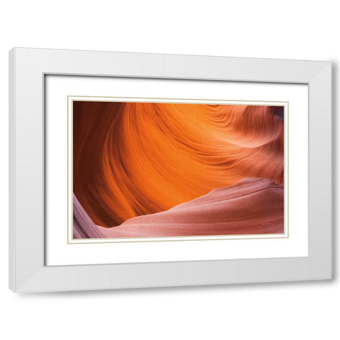 Lower Antelope Canyon VI White Modern Wood Framed Art Print with Double Matting by Majchrowicz, Alan