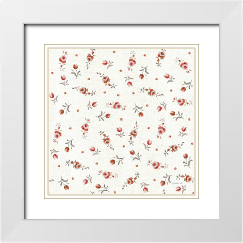 Kitchen Floursack Pattern IIA White Modern Wood Framed Art Print with Double Matting by Nai, Danhui