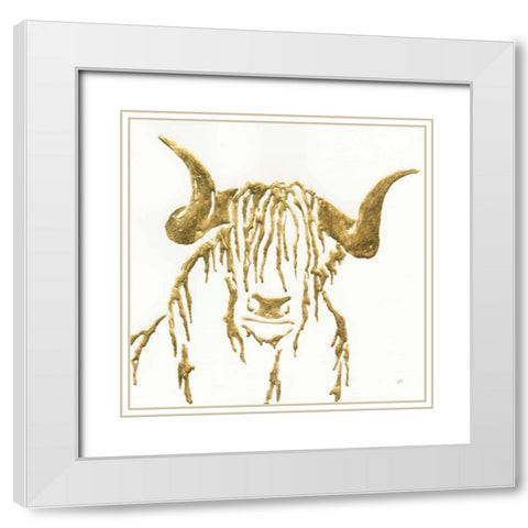 Gilded Highlander II White Modern Wood Framed Art Print with Double Matting by Paschke, Chris