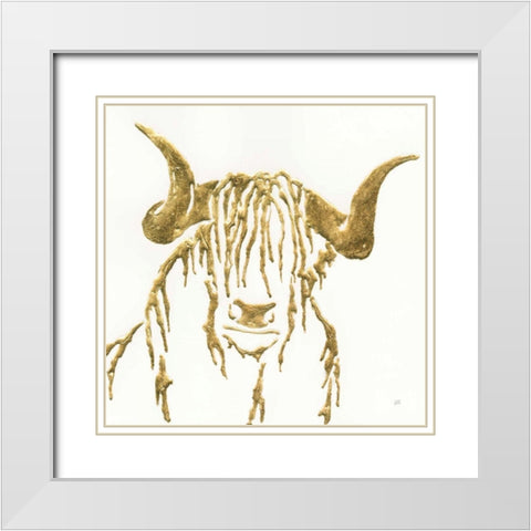 Gilded Highlander II White Modern Wood Framed Art Print with Double Matting by Paschke, Chris