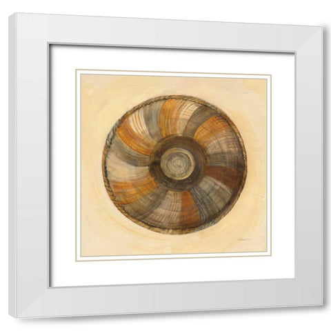 Woven Beauty II White Modern Wood Framed Art Print with Double Matting by Hristova, Albena