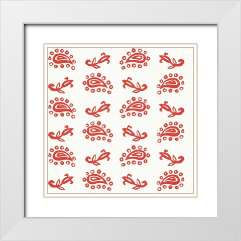 Fruit Stand Pattern IIA White Modern Wood Framed Art Print with Double Matting by Tavoletti, Anne