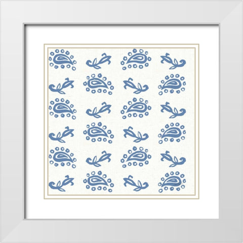 Fruit Stand Pattern IIB White Modern Wood Framed Art Print with Double Matting by Tavoletti, Anne