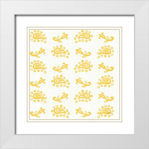 Fruit Stand Pattern IIC White Modern Wood Framed Art Print with Double Matting by Tavoletti, Anne