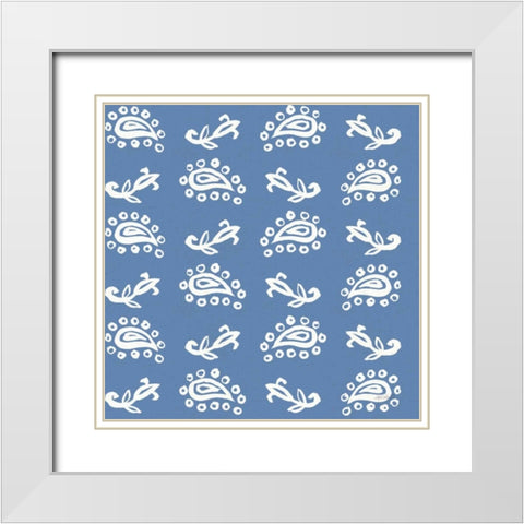 Fruit Stand Pattern IIF White Modern Wood Framed Art Print with Double Matting by Tavoletti, Anne