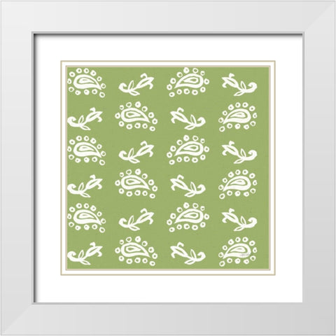 Fruit Stand Pattern IIH White Modern Wood Framed Art Print with Double Matting by Tavoletti, Anne