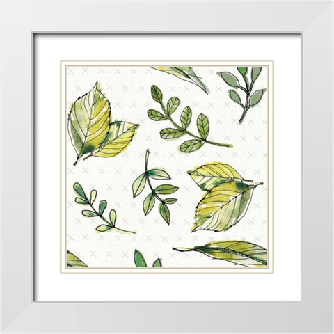Fruit Stand Pattern III White Modern Wood Framed Art Print with Double Matting by Tavoletti, Anne