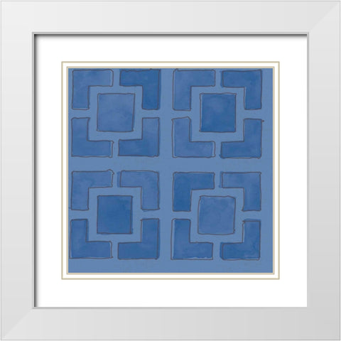 Fruit Stand Pattern IVB White Modern Wood Framed Art Print with Double Matting by Tavoletti, Anne