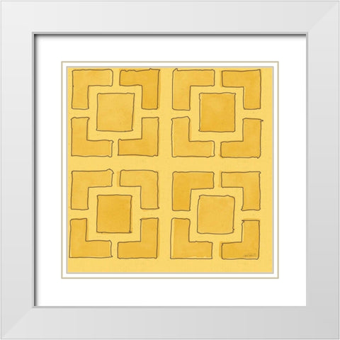 Fruit Stand Pattern IVC White Modern Wood Framed Art Print with Double Matting by Tavoletti, Anne