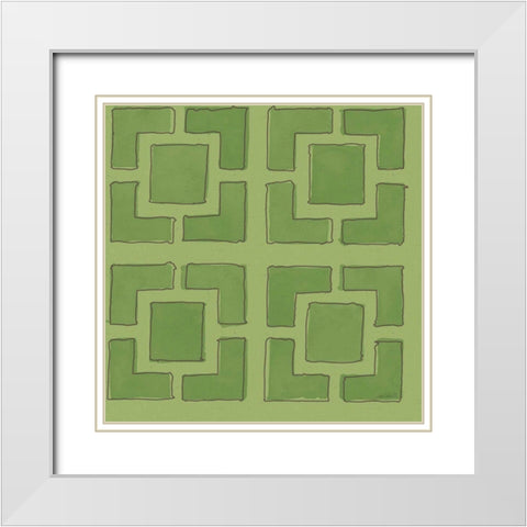 Fruit Stand Pattern IVD White Modern Wood Framed Art Print with Double Matting by Tavoletti, Anne
