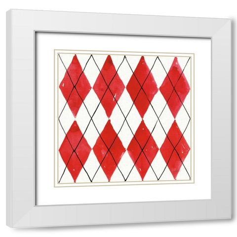 Fruit Stand Pattern VA White Modern Wood Framed Art Print with Double Matting by Tavoletti, Anne