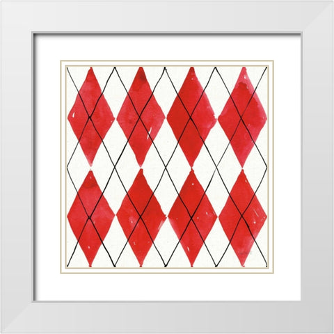 Fruit Stand Pattern VA White Modern Wood Framed Art Print with Double Matting by Tavoletti, Anne