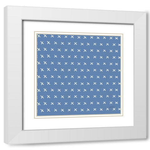 Fruit Stand Pattern VIC White Modern Wood Framed Art Print with Double Matting by Tavoletti, Anne