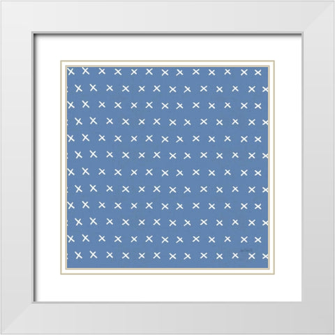 Fruit Stand Pattern VIC White Modern Wood Framed Art Print with Double Matting by Tavoletti, Anne