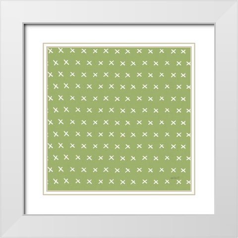 Fruit Stand Pattern VIE White Modern Wood Framed Art Print with Double Matting by Tavoletti, Anne